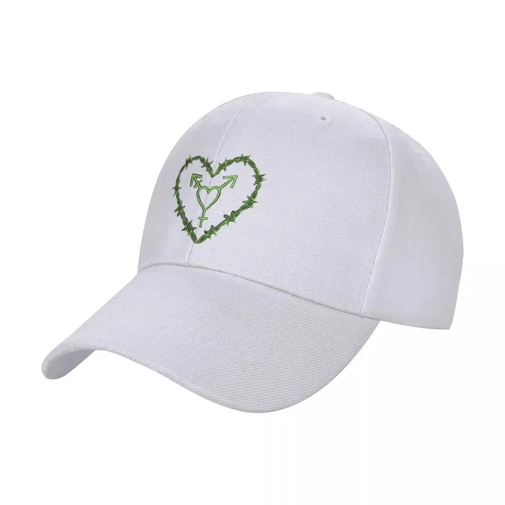 Trans Symbol Heart GREEN Baseball Cap Fashion Beach Christmas Hat Beach Hat Custom Hat Man Womens