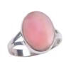 Natural Pink Opal Gemstone 925 Solid Sterling Silver Jewelry Ring Size 9 W6j93