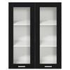 Hanging Cabinet with Storage Black Oak Effect 80 X 31 X 100 Cm