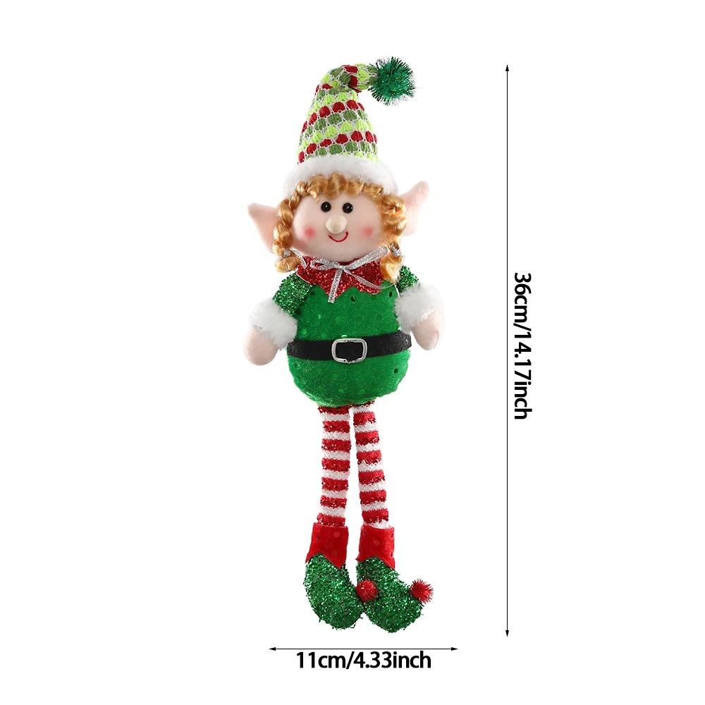 Large Size Christmas Plush Leg Elf Doll Ornaments for Boys and Girls Elf Dolls New Year Home Decorations Christmas Tree Hangings