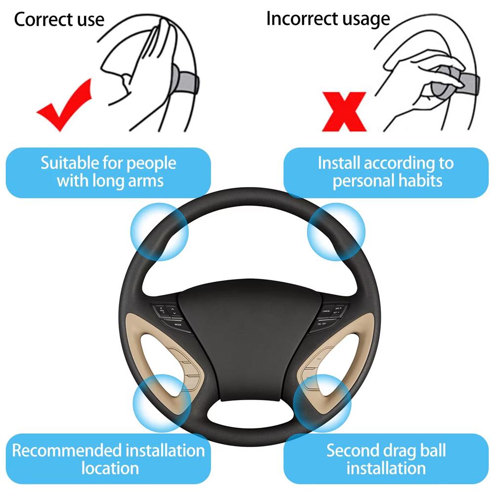 Labor Saving Control On The Car Steering Wheel Turning Ball Handle Rotary Steering Wheels Spinner Knob Steering Wheel BoosterGood Product