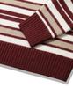 TRILLION Washable Hairy Stripe Crewneck Knit_Red