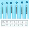 JOWOART 6pcs/set Miniature Hook Line Watercolor Gouache Two-color Nylon Hair Oil Paint Brush Acrylic Pen Silver Long Rod Art Supplies