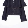 Top a Mantella in Denim Casual Moda Donna Europeo-Americana
