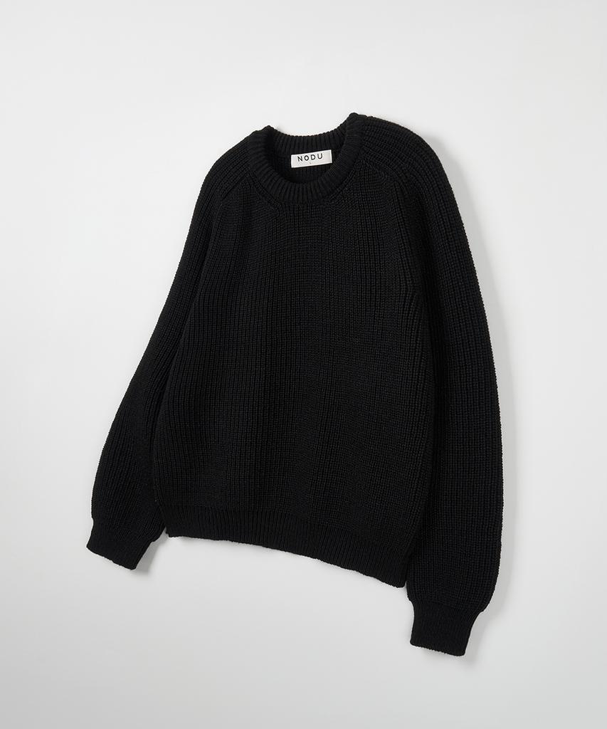 NODU Saddle Hazzi Essential Raglan Knit [Black]