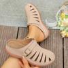 Fashion Women Slippers 2025 New Summer Fashion Closed Toe Sandals Slip on Platform Slippers Comfortable Vintage Wedge Shoes Slides Women