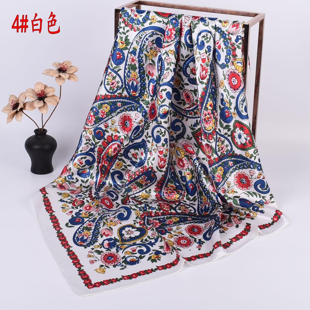 Autumn and winter new cashew nut printed silk scarf 91 * 91 Xinjiang large square scarf wholesale, spot supply