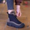 Autumn/winter New Snow Cotton Boots Women's Long Plush Insulation Non-slip Hundred with Martin Boots