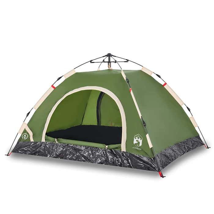 VidaXL Camping Tent 4 Person Green Quick Release, Tent, Camping Shelter, Garden Shelter, Garden Tent, Shelter 4004169