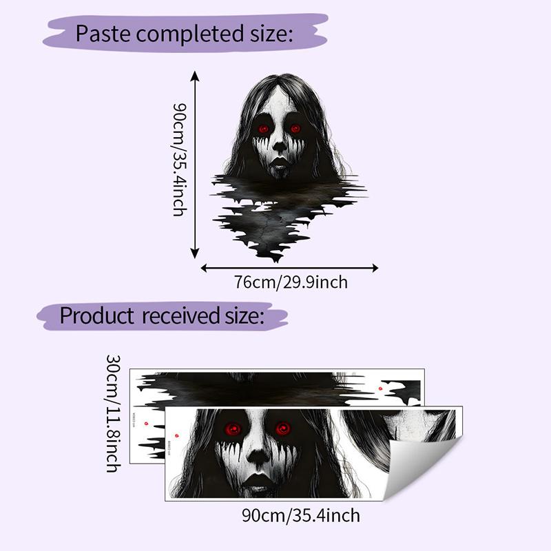 

Halloween Thrillers Stickers Multiple Printed Horror Wall Stickers Outdoor Living Room Decor Ghost Festival Atmosphere Decals