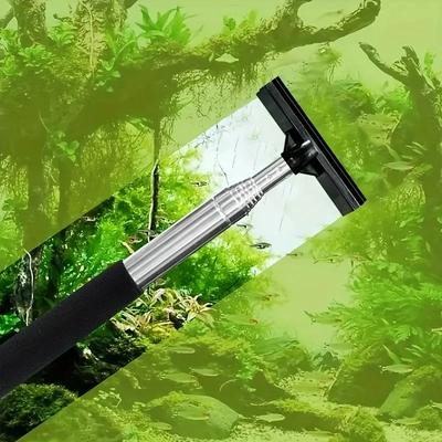 Telescopic Aquarium Scraper Brush For Cleaning Aquariums for Removing Algae and Debris Aquarium Cleaning Tool Car Rear View Mirror Anti Fog Scraper
