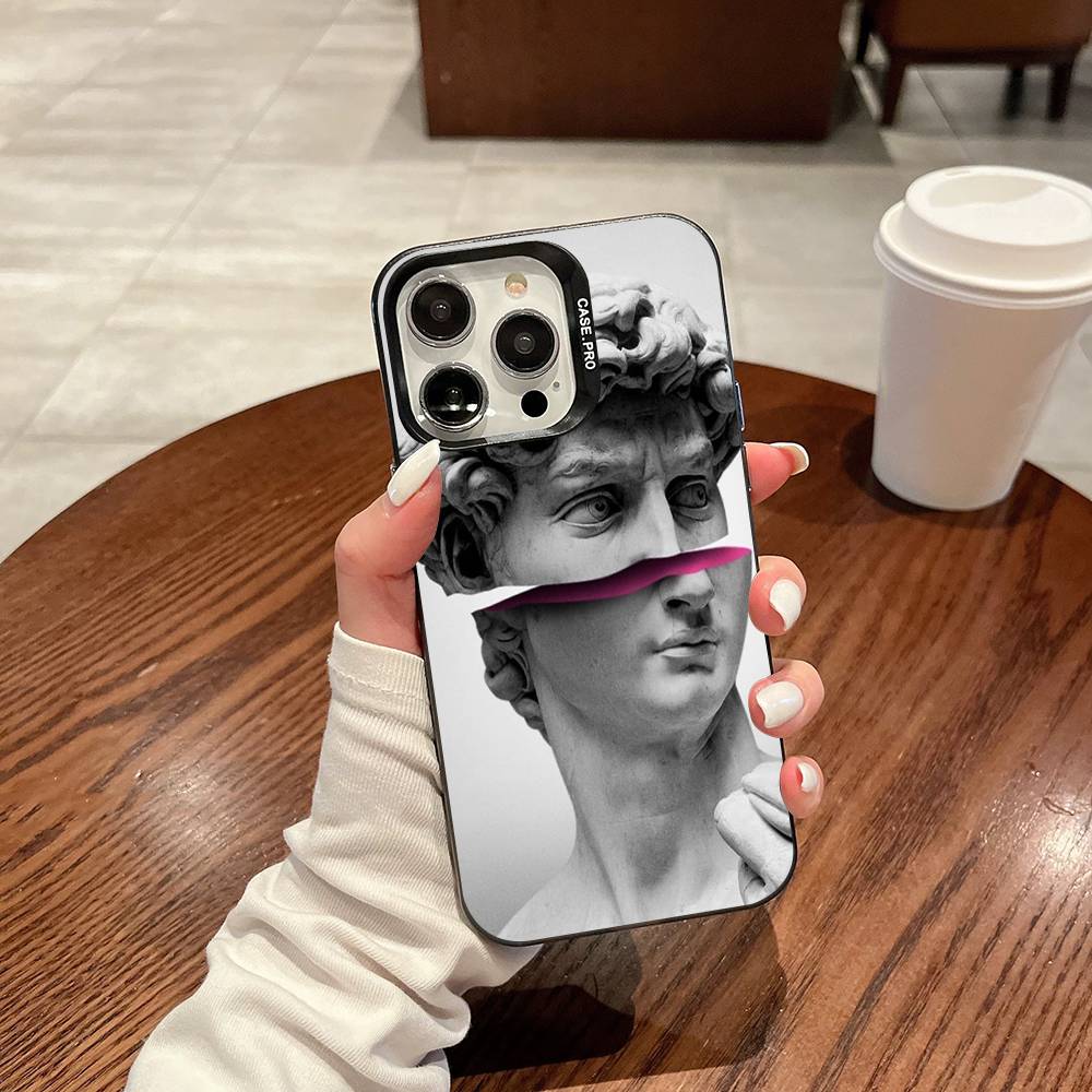 Aesthetic David Phone Case For IPhone 17 16 15 14 13 12 11 Pro MAX Matte Shockproof Back Anti Fall Matte Cover