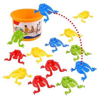 12PCS Fun Pressing Jumping Frog Parent Child Interactive Press Jump Frog Educational Toy Novelty Anti Stress Decompression Gift