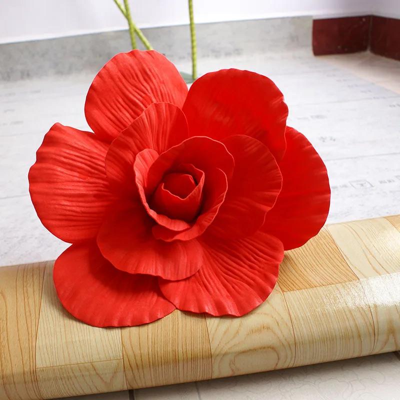 60/80CM Giant PE Foam Rose Simulation Flowers Branch Wedding Backdrop Decoration Peony Garden Wall Road Cited Stage Party Supply
