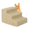 3 Steps Pet Dog Cat Stairs Ramp Ladder with Removable Cover for High Bed(Beige)
