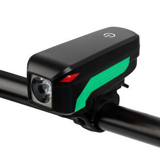 USB Rechargeable Bicycle Headlight & Horn with High Brightness and Warning Light