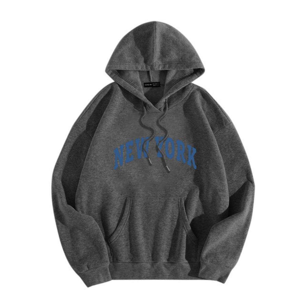 Herren Hoodies mit Stadtmotiv New York USA Mode Sweatshirts mit Buchstabendruck Lockere, lässige Harajuku-Kapuzenpullover Sportbekleidung