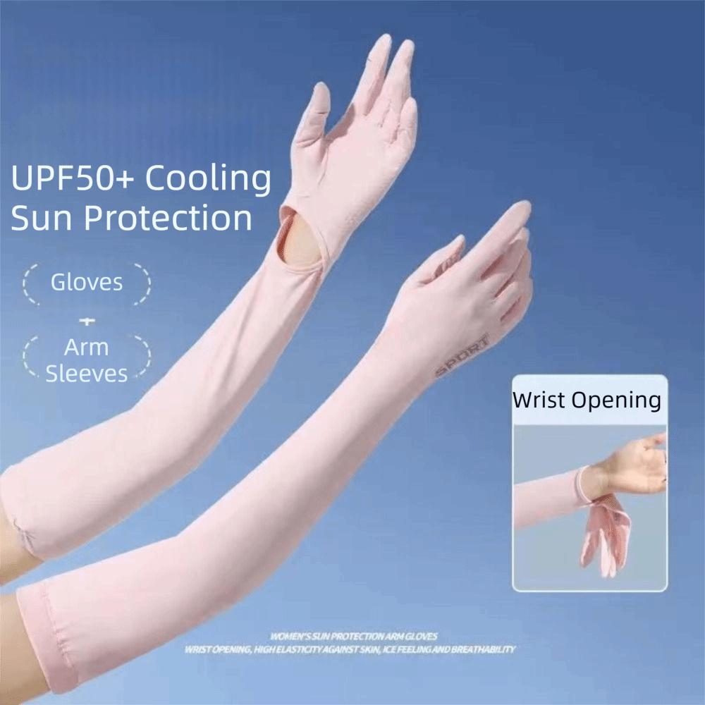 Ice Silk Summer Gloves Anti UV Shield UV Resistant Gloves Sun Protection Gloves  Summer Outdoor
