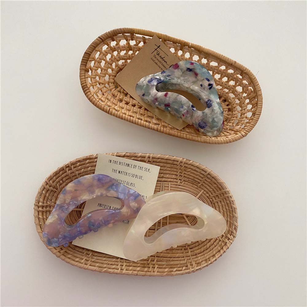 

Simple Women Girls Acetate Hair Claw Hair Accessories Geometric Hair Crab бежевый