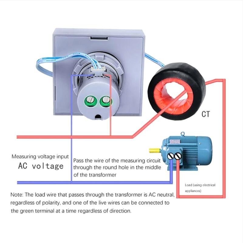 300/400V Single Phase Energy Meter Din-Rail Electricity Usage Monitors Voltmeter Ammeter Watt Kwh Frequency Power Meter