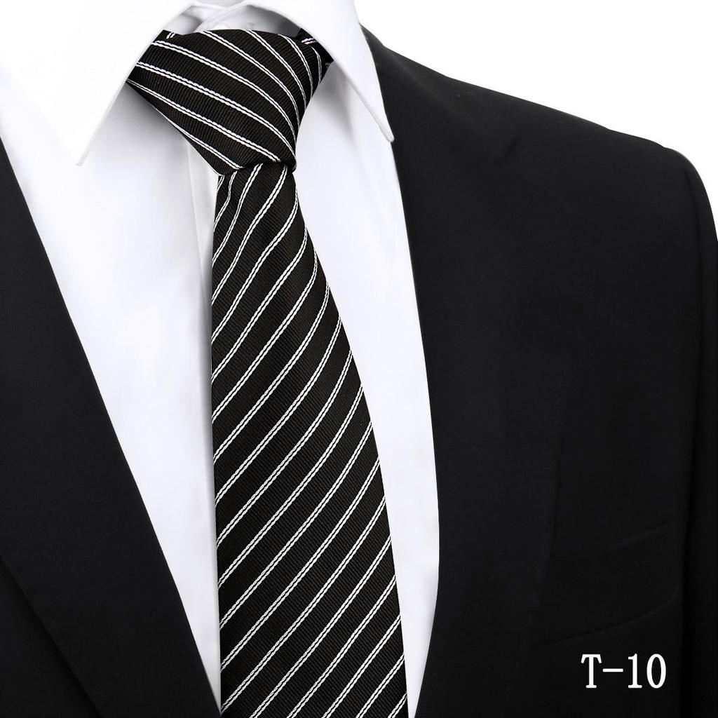 Handmade Paisley Stripe Jacquard Polyester Tie, 7.5cm