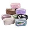 Durable Canvas Stationery Storage Box With Multiple Compartments For Middle School Students