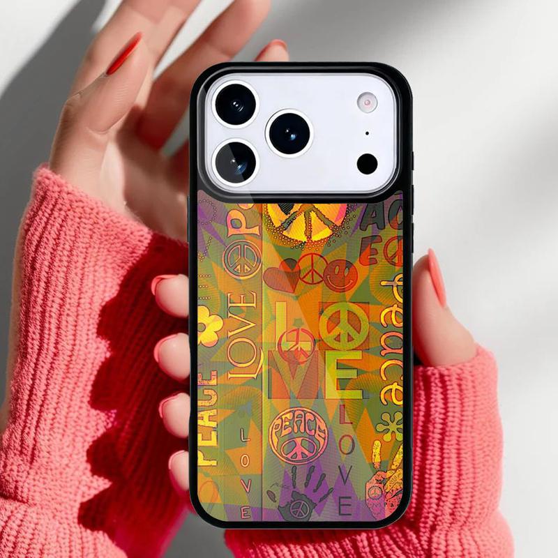 Hippy Hippie Psychedelic Art Peace Phone Case for iPhone 17 16 15 14 13 Pro Max Back Cover for 12 11 Pro Coque