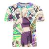 3D Anime Graphic Print Men's T-Shirt, Short Sleeve Summer Casual Streetwear Top