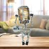 Microphone Robot Lamp Hold A Guitar Soft Lighting Plastic Handicraft Ornament Energy-saving Retro Robot Figurine LED Table Light Home Decoration