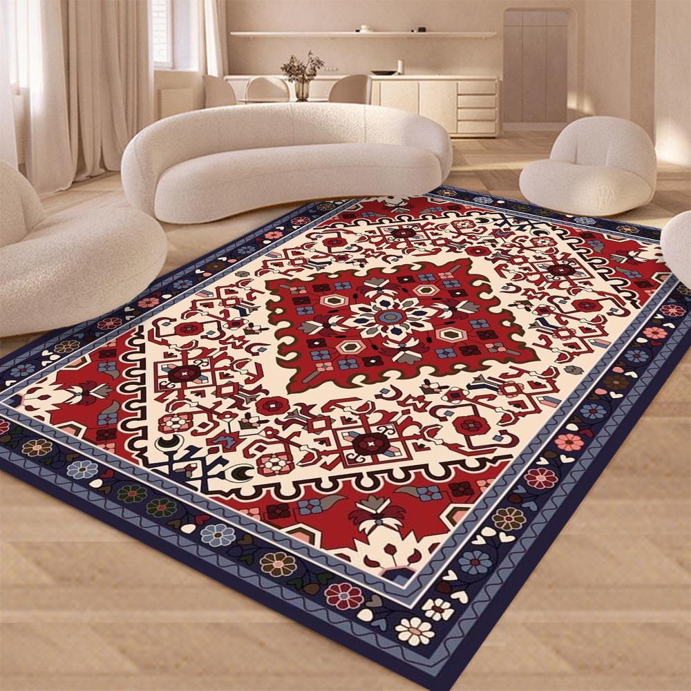 Home Persian Style Area Rug High Abstract Flower Art Carpets for Living Room Bedroom Anti-Slip Floor Mat Kitchen Tapetes De Sala