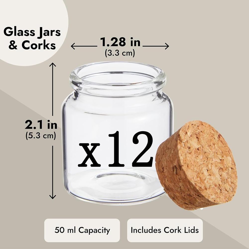 Маленькие стеклянные баночки с пробковыми крышками, 50 мл мини-бутылочки для DIY поделок, сувениров для вечеринок, песка