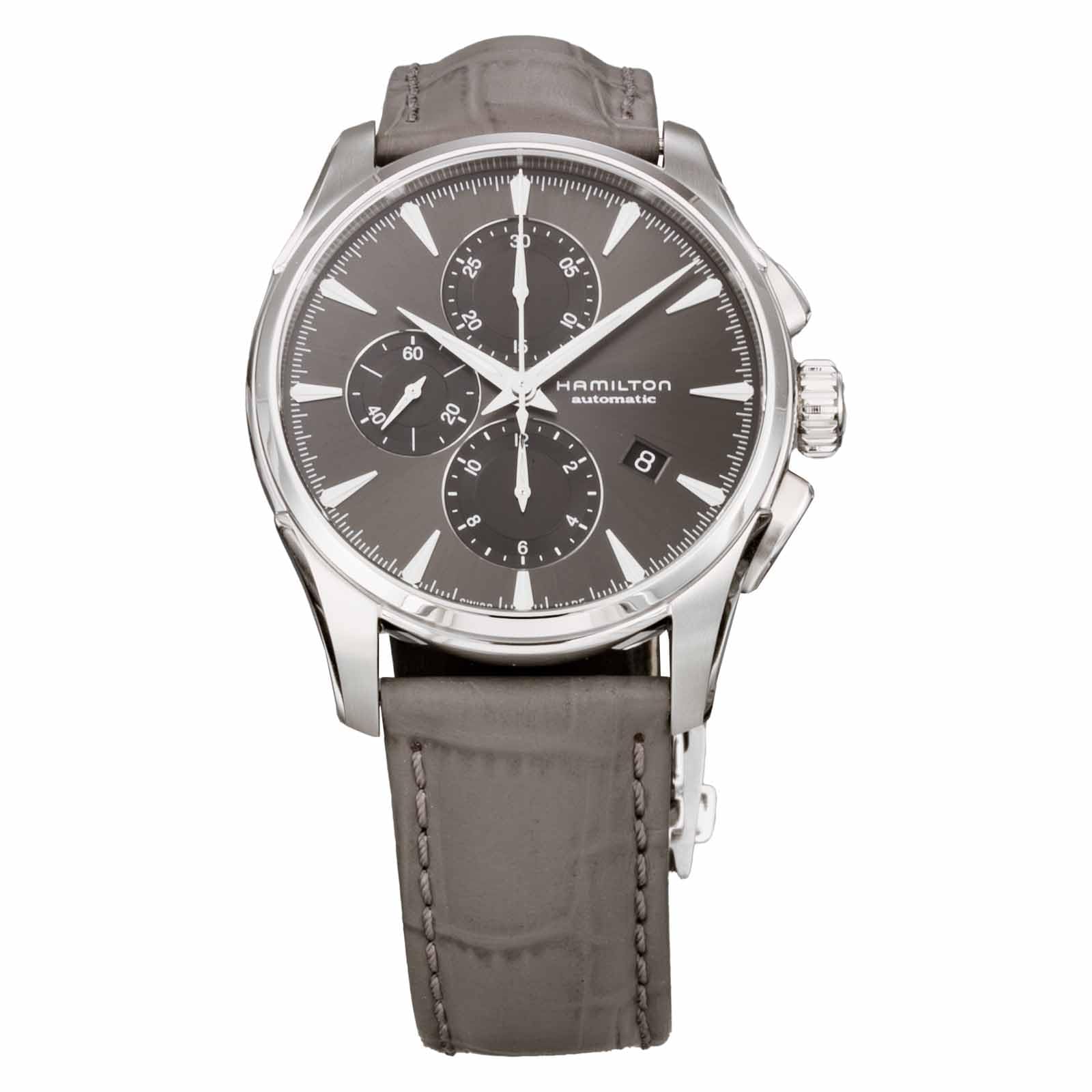 

Watch Jazzmaster Auto Chrono Gray Dial Stainless Steel Sapphire Glass Automatic 42MM Swiss Brand Watch H32586881 [Hamilton] Men s [Item]