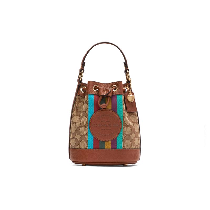 

Coach Dempsey Classic Monogram Bucket Bag Women Shoulder Bag Brown C5639-IMT1O Basic Set (Bag+Dust Bag)