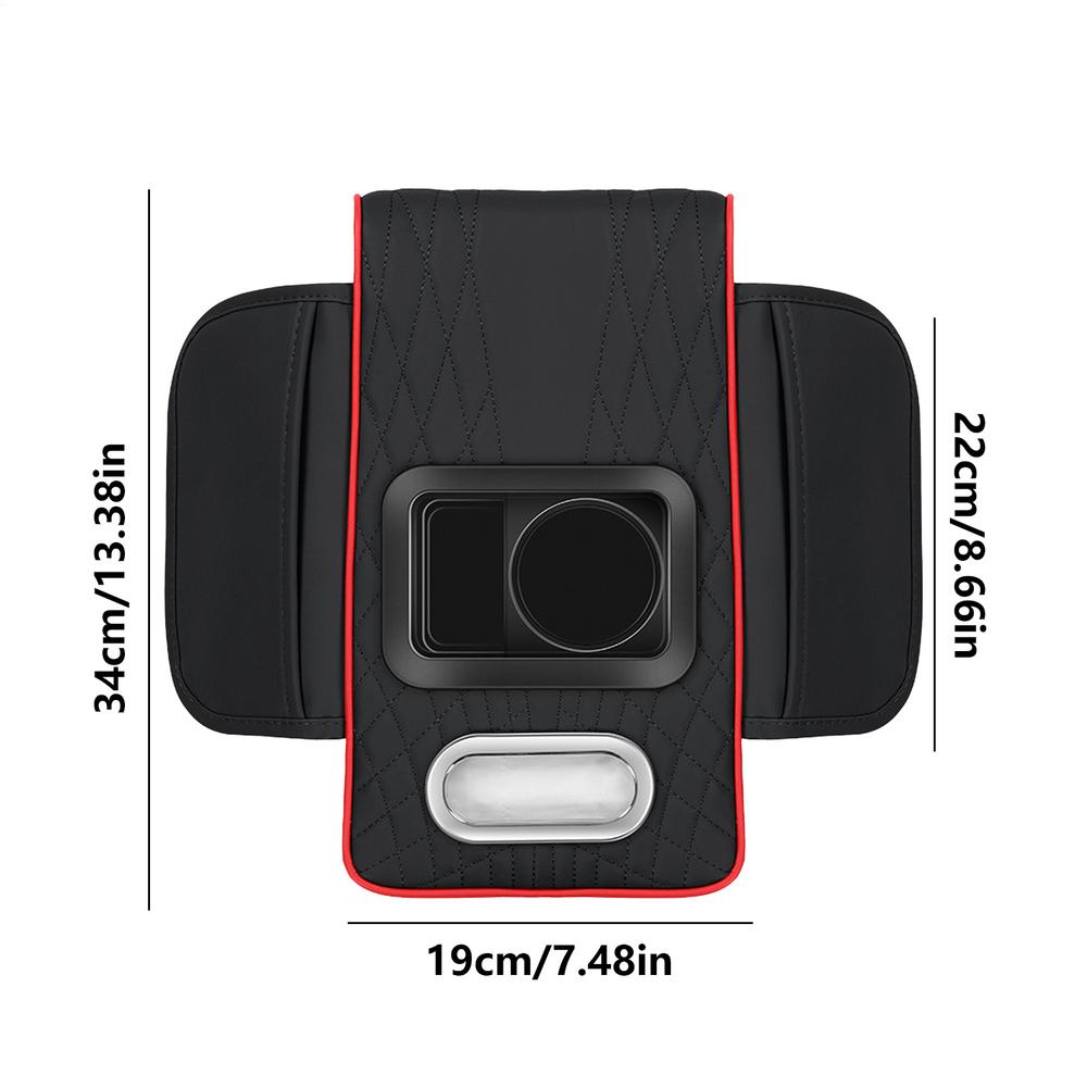 

Подушка на центральную консоль Подушка на центральную консоль с карманами для хранения Подушка-подлокотник для автомобиля с подстаканником и держателем для салфеток для Cotton