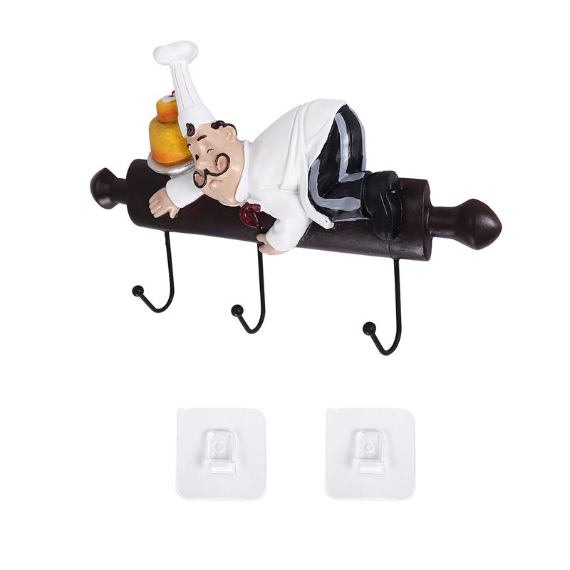 M-Modern-Wall Hanging Decoration Cute Decoration Chef Wall Hanging Rack Hook Hanger Suitable For Family Kitchen Restaurant