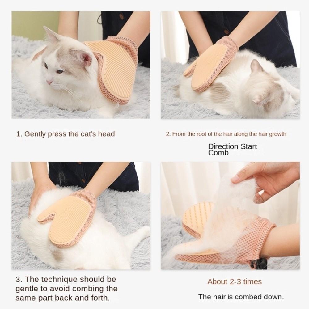 Massage Pet Grooming Gloves Double-sided Cleaner Tool Fashion Dogs Hair Remover Brush