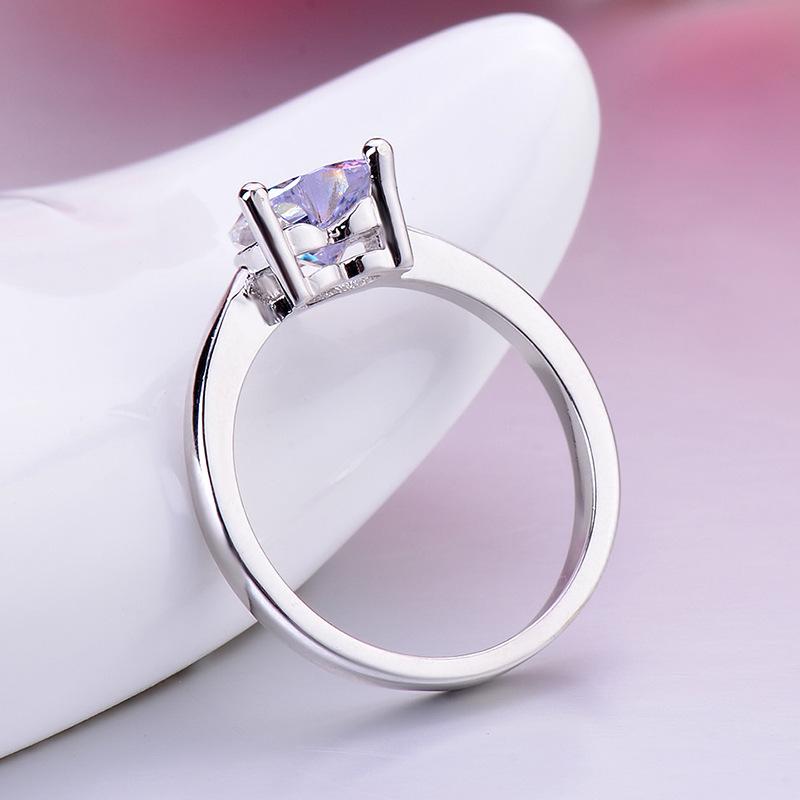 Jewelry, Heart-Shaped Zircon Rings, Fashion Love Bags, Ring Jewelry, Accessories.