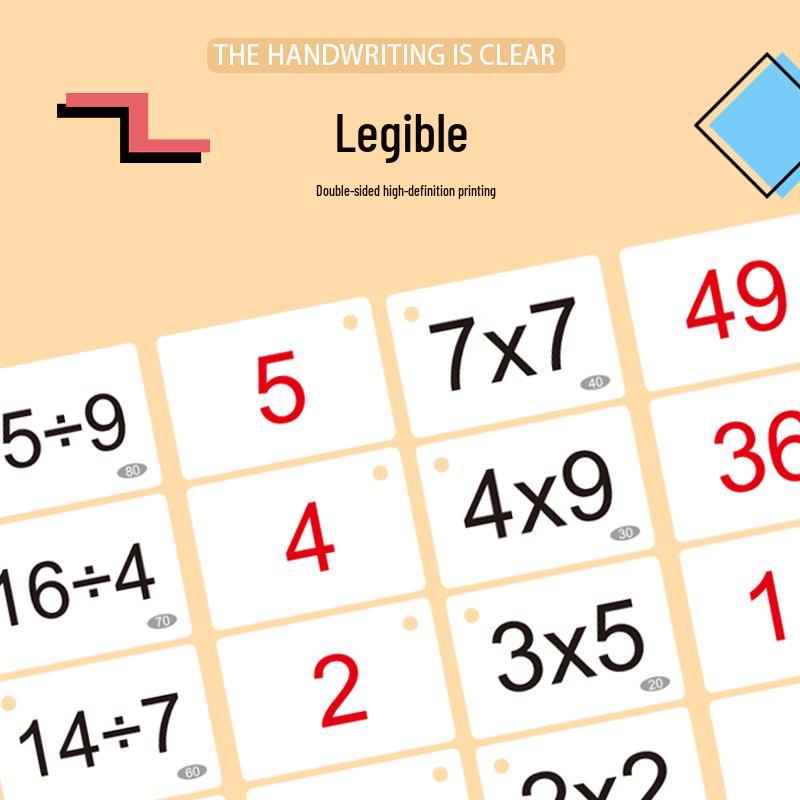 Second Grade Math Flashcards: Addition, Subtraction, Multiplication & Division Teaching Aids