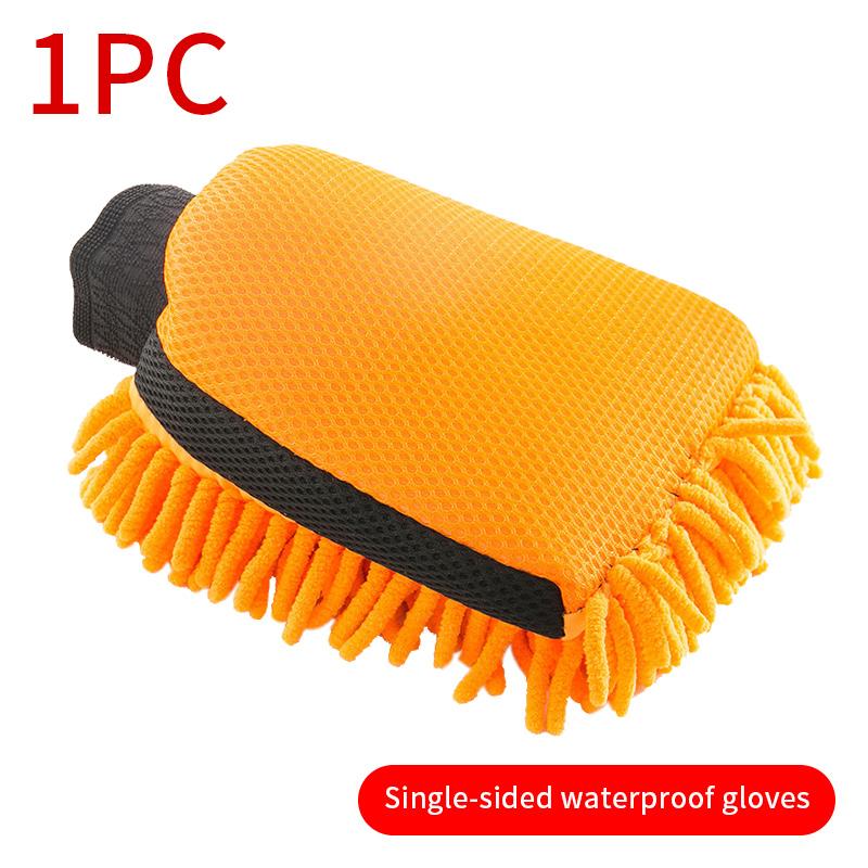 Microfiber Car Washing Mitt Ultra Absorbent Cleaning Gloves Car-Detailing Double-Side Wet/Dry Mitt Car Wash Accessories