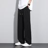 Ice silk men's pants straight loose trousers trendy brand large size sports quick-drying summer thin casual trousers