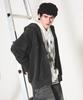 Annoyed Pigment Lettering Hooded Sweat Zip-Up Lq1Tu076_Charcoal_2