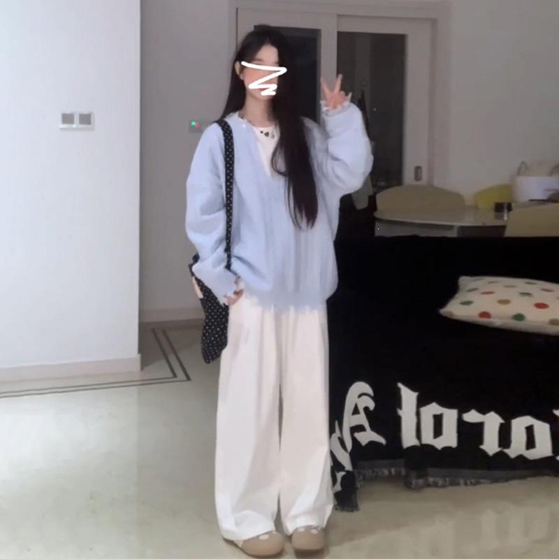 Women's Purple Knit Sweater: Lazy Style, New Autumn/Winter, Long Sleeve, Loose Fit, High-End Feel