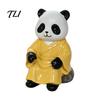 Cute Panda Chess Playing Statue Go Figurine, Resin Zen Robe Tabletop Creative Desktop Ornament for Work Ornament, Tea Room Study Office Decor