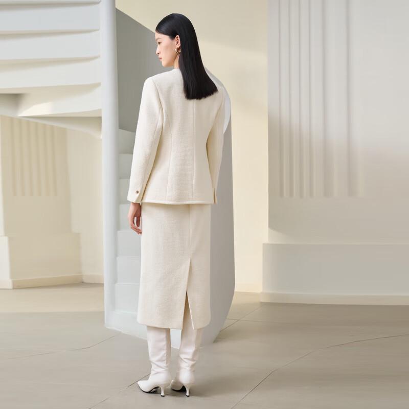 ELLASSAY Women's Double-Breasted Elegant Short Jacket