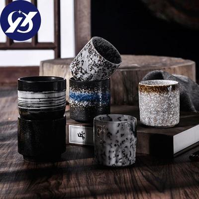 Japoński styl miseczka na herbatę ceramiczny kubek na herbatę Vintage biurowy kubek na wodę gospodarstwa domowego Teaware Drinkware kreatywne ceramika filiżanki rzemiosło