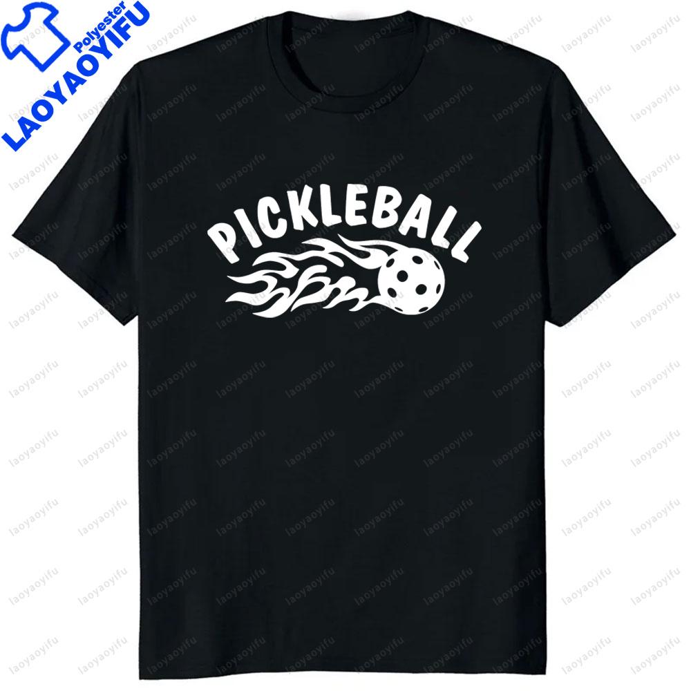 Pickleball Clipart Graphic Printed Sport Tshirt Casual Fashion Loose Breathe Comfort Oneck Unisex Tshirt Summer Y2k Unisex Tees