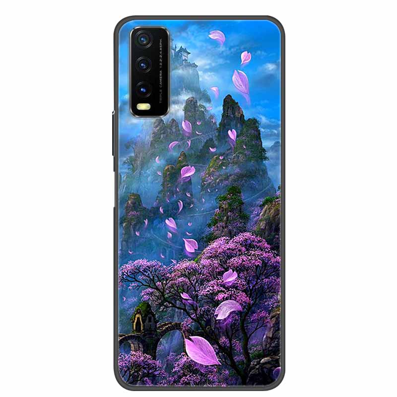 For Vivo Y20 Case Marble Soft Silicone Back Case for Vivo Y20S Y20 S Y 20i Phone Cover for Vivo V2027 Y20i Coque Funda Bag