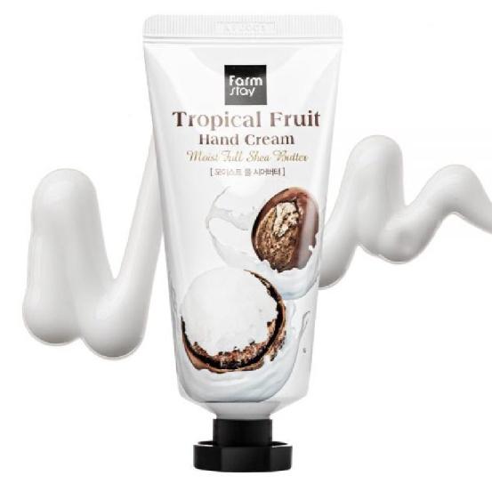 

FARM STAY Tropical Fruit Hand Cream Moist Full Shea Butter 50ml Увлажняющий крем для рук с тропическими фруктами 1pcs