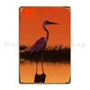 Crane Metal Plaque Poster Design Poster Bar Designs Decoration Tin Sign Poster