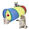 Colorful Rainbow Cat Tunnel Interactive Collapsible Pet Toy For Endless Fun